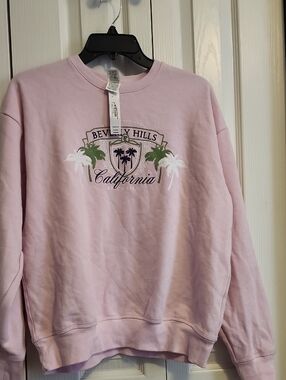 Beverly Hills California Pink Crewneck Sweatshirt